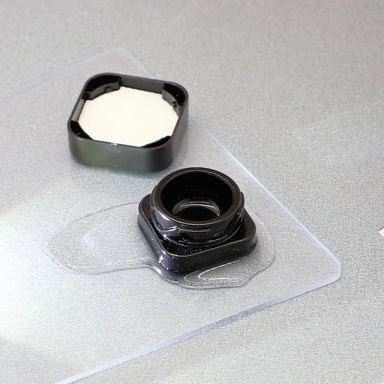 9ml Square Black White Straight Sided Children Proof Custom Logo Glass Jars 9g Black Dark Airtight Glass Jar