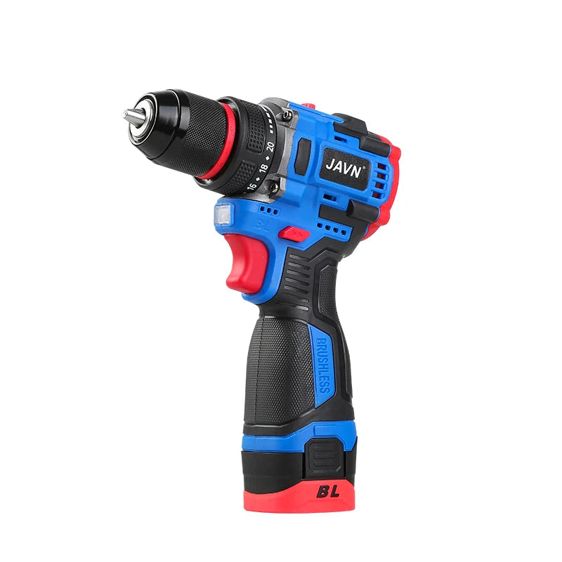 JY JAVN 16V Brushless Cordless Mini Drill 50N.m Self-locking Chuck Electric Screwdriver 20+1 Torque Settings 2-Speeds DIY OEM