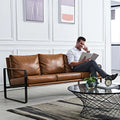 High-End Modern Genuine Leather Sectional Sofa Light Luxury Single Modular Furniture for Home Living Room Workshop Elegant Style