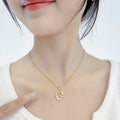 Titanium Steel Necklace Super Flash Pendant Fashion Clavicle Chain