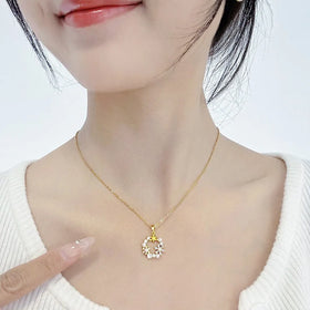 Titanium Steel Necklace Super Flash Pendant Fashion Clavicle Chain