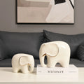 White and Gold Luxury Ceramic Elephant Statue Animal Home Table Art Decoration