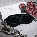 Custom LOGO Luxury 22mm 100% Silk Sleeping 3d Silk Eyemask Satin Silk Eye Cover  3D Eye Sleep Mask