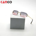 High Quality Designer Fashion Men Women Rectangle Frameless Rimless Uv400 Sun Shade Glasses Sunglasses