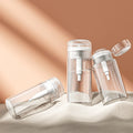 100ml & 200ml Plastic Water Pump Bottle for Makeup Remover Cosmetic Toner Lotion Nail Polish Remover with Screw Cap Press Pump