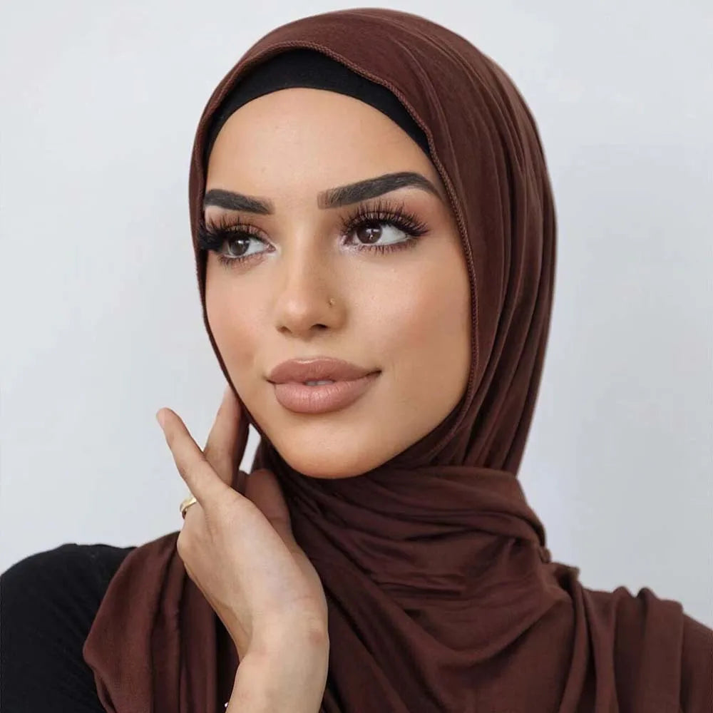 Hot Sale Women's Jersey Hijab 170*70cm Instant Arab Muslim Design Malaysia Cotton Modal Long Scarf for Four Season
