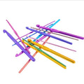 Factory Sale 12Pcs/Set 2mm-8mm Colorful Aluminum Crochet Hook Knitting Needles for Weave Craft Hand Knitting MegaBDM