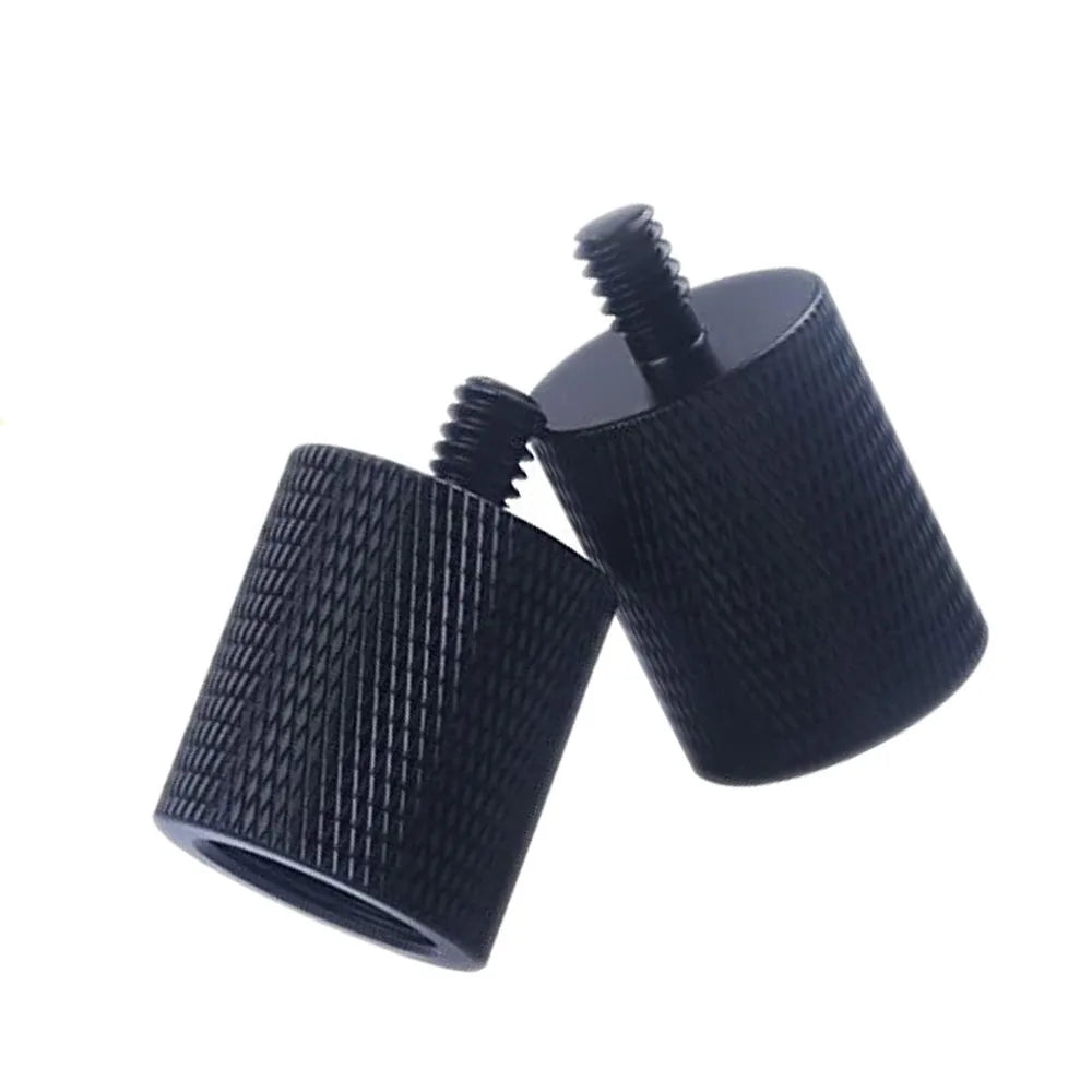 Custom Black Nylon Knurled Thumb Screw Aluminum 5/8 Female to 3/8 Male Screw Adapter Thread for Microphone Stand
