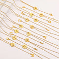 Dainty 18K Stainless Steel Initial Necklace 26 Letter Women's Tassel Pendant Titanium Steel Charm Fashion Gifts Necklaces