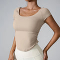Fitness Training Yoga Strapless High Neck Run and Train Tank Tops and Quick Dry Sportswear Vest T Shirt for Women