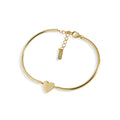 WMSL047 Silver Heart Bracelets Love Heart Polished Solid 925 Silver Ladies Fashion Jewelry Bracelets Bangles