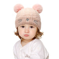 Wholesale Toddler Cat Embroidery Custom Kids Beanie With Furry Lining