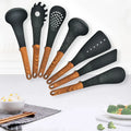 High Nylon PA66 Plastic 7 Pcs Kitchen Tools Set Hanger Cooking Copper Utensils for Kitchen