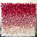 Other Decor Flower and Plant Wedding Decor Gradual Change Flower Wall Panel Backdrop Roll up Artificial Silk Rose Ombre Flower