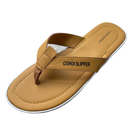 Beach Casual Summer Breathable Men's Flip Flops Slippers-Lightweight Cotton Upper