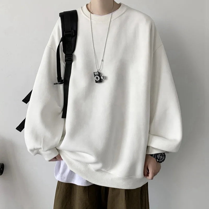 2025 Unisex High Quality Oversized Hoodies Custom Printed Solid Pattern Streetwear Sweatshirts Autumn Season Digital