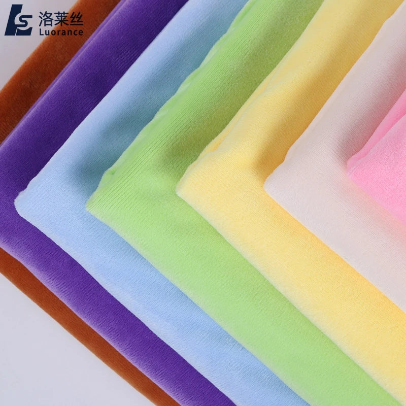 180gsm 100% Polyester Super Soft Solid Plush Fabric Tricot Knitted Soild Minky Fabric for Cushion Pillow Blanket Mat