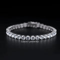 Luster Jewellery VVS D White 3/4/5mm Chain 925 Sterling Silver Moissanite Tennis Bracelet