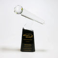 Sports Style Singer Victory Crystal Trophy Award Customized Laser Engraving Logo Microphone HONOR Brand Gift Box