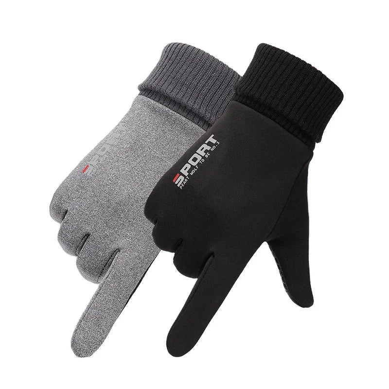 Custom logo Touch Screen Waterproof Bike Riding Sports Warm Man Winter Running Gloves