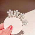 Flower Shaped Metal Claw Pearl Daisy Claw Fashion Metal Hair Accessories Small Mini Claw Hair Clip