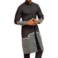 M-4XL New African Ethnic Style Men's Set 2-piece Casual Embroidered Top and Solid Color Pants Men's Set Plus Size Male Wear