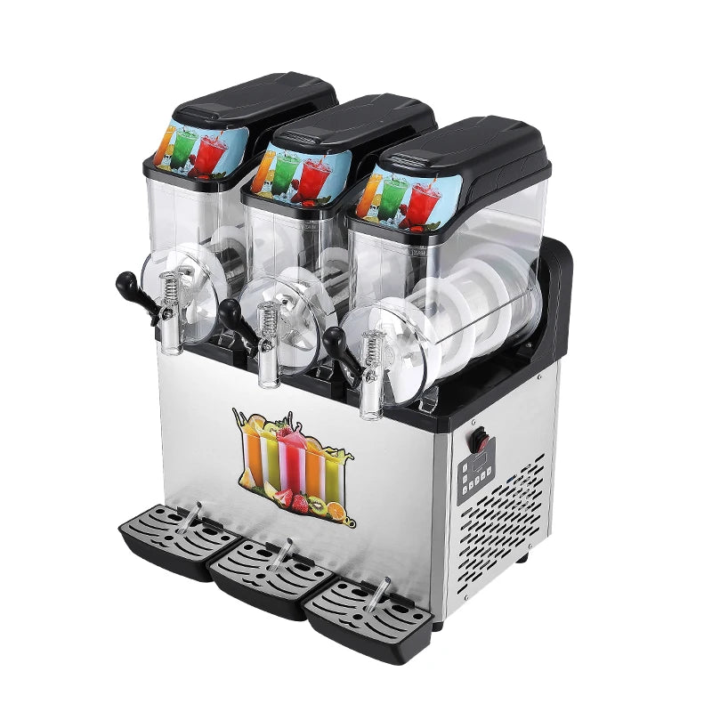 Factory Price New Jieyi 3 Tanks High Stainless Steel CE Certified 220V Slush Machine Commercial Frozen Drinks Ice Beverage