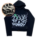 Custom Logo 450 GSM 100% Cotton Puffer Printed Graphic Oversized No-String Pullover Hoodie With 3D Effect