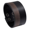 Vintage Genuine Leather Cowhide Cuff Bangles Personalized Mens Punk Jewelry Rhodium Plated Geometric Design Wholesale Price
