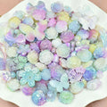Shell Gradient Color Rose Bead Butterfly Loose Acrylic Beads Plastic Bead for DIY Bracelets Necklaces Jewelry Phone Chain