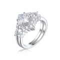 925 Sterling Silver Wedding Rings Sets Couple Promise Silver Engagement Diamond Cz Zircon Rings Jewelry for Women