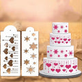 HY Cupcake Stencil Cake Side Decorating Templates Powdered Sugar Sieve Template Wedding Cake Decor Flower Edge Molding