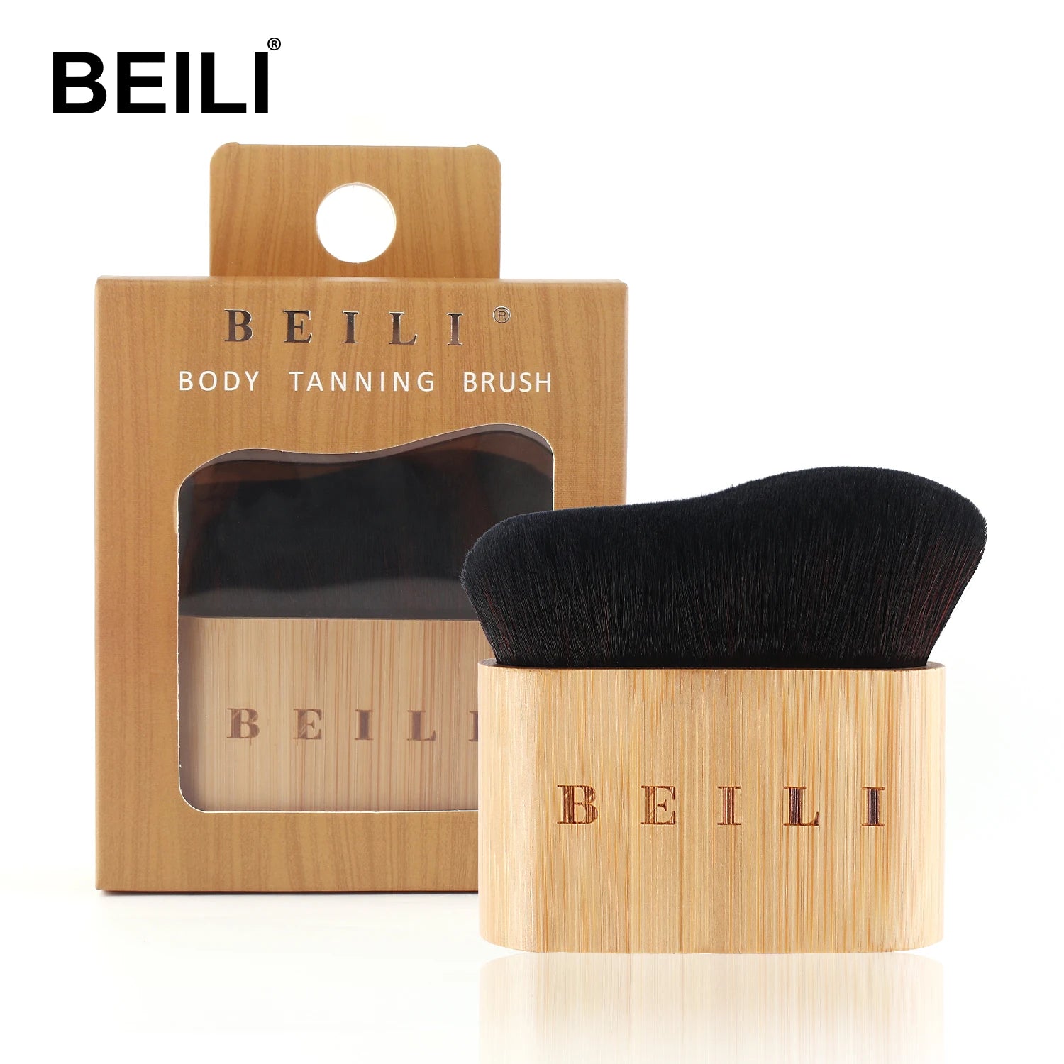 For Blending Brush for Self Tan and Concealer Application Synthetic Hair Vegan Makeup Brush with Paper Packaging