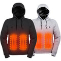 Custom Wholesale Portable USB Rechargeable Charger Heated Hoodie Unisex 5V Winter Clothes Warm Heated Jacket