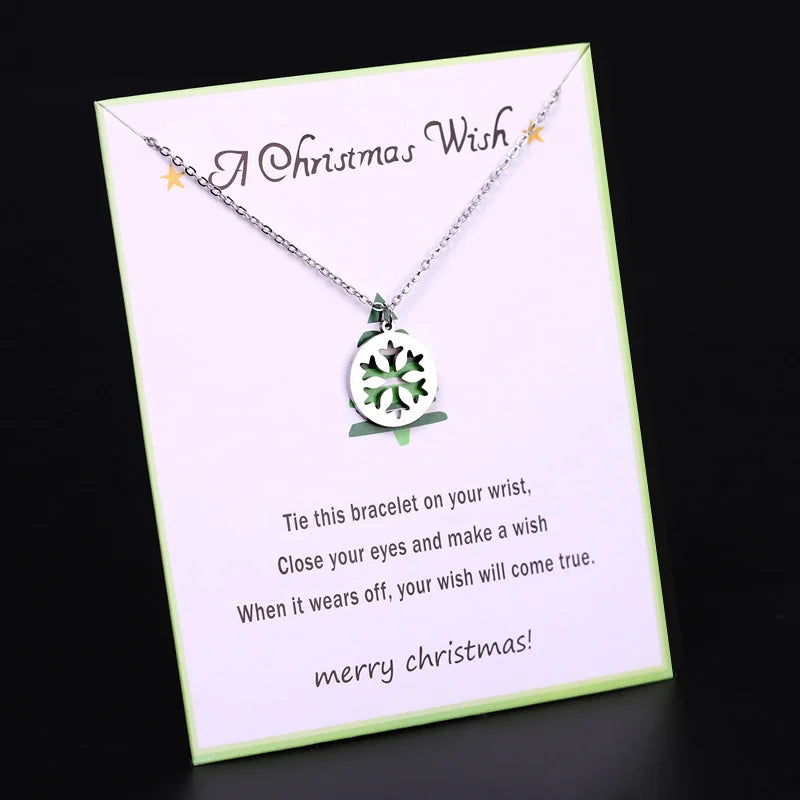Stainless Steel Mother's Father's Day Valentines Birthday Girlfriend Gift Christmas Wish Butterfly Moon Sun Star Lucky Necklace