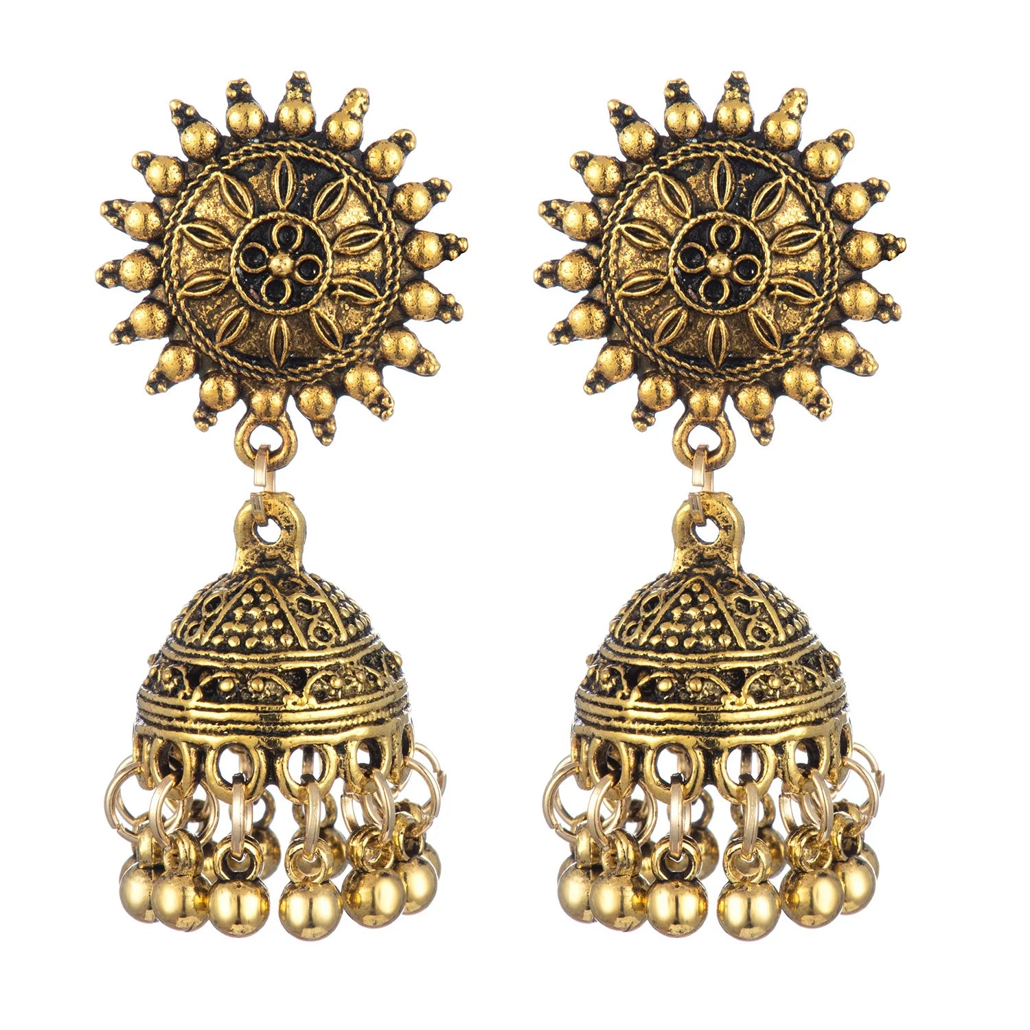 Fashion Jewelry Women Earring Indian Style Gold Earrings Design for Women and Girls Traditional Drop Earrings Jewelry