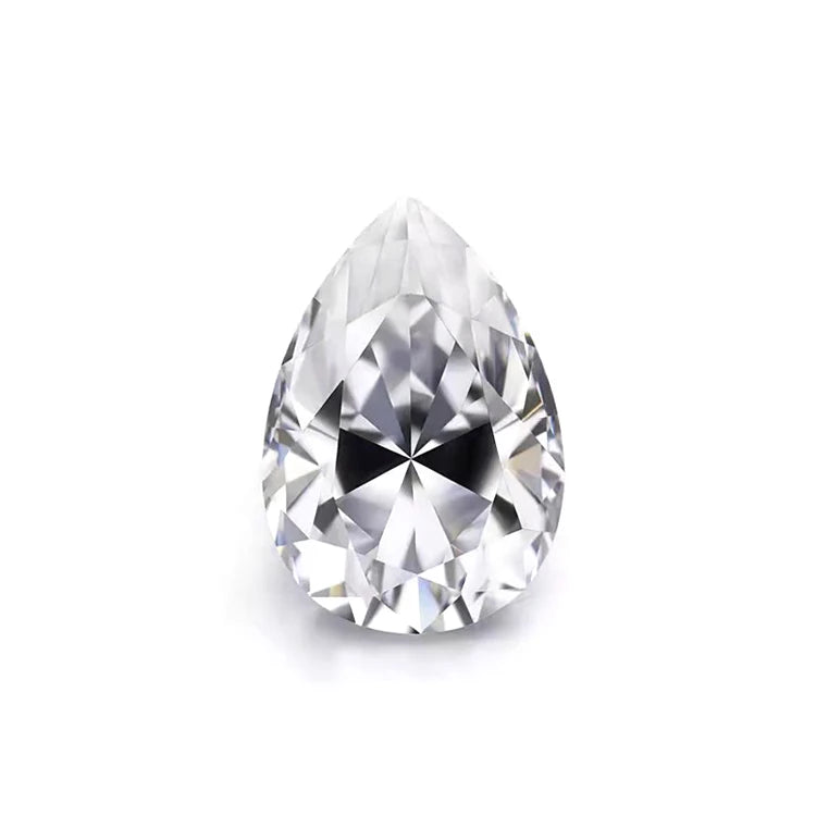 Redleaf Jewelry Loose Gemstone DEF VVS1 GRA Certified White Pear Cut Moissanite