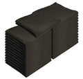 2024 Premium Black Linen Napkins Set of 12 21x21 Inch Heavyweight Washable Cloth Dinner Napkins Natural Fabric