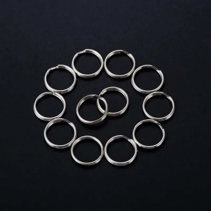 Split Key Ring - Silver Rose Keychain Rings Key Ring Findings Jewelry Making Clasp Connector 15mm Silver Key Hoop Earrings