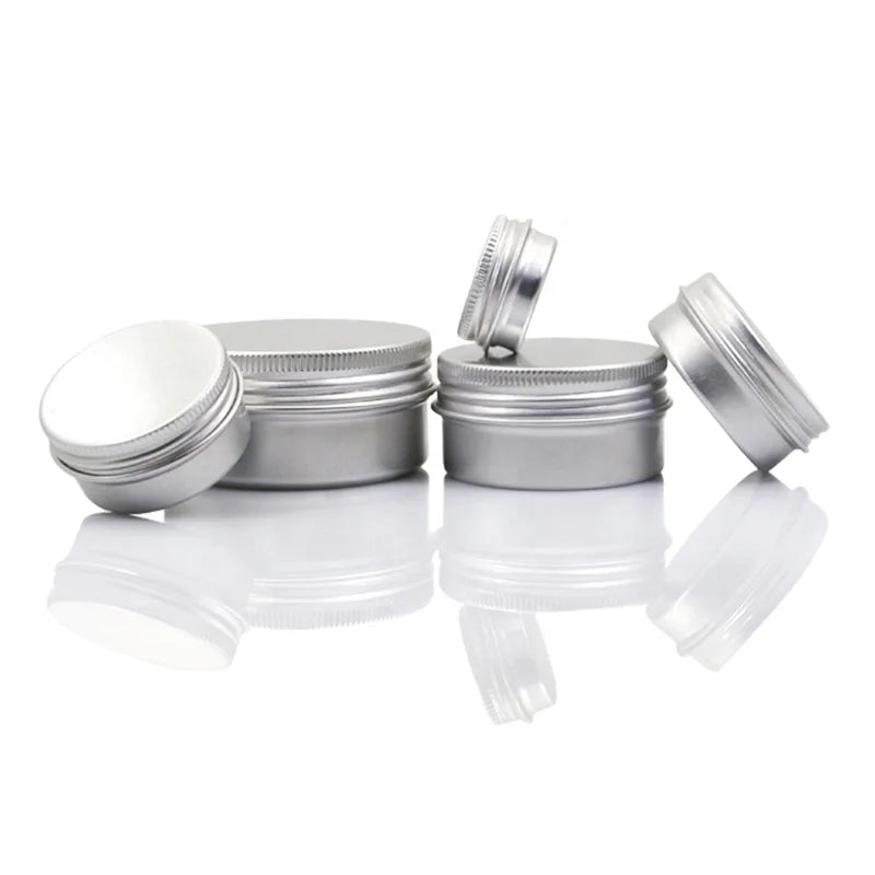 5ml 10ml 20ml 30ml 50ml 60ml 80ml 100ml 150ml 200ml Round Aluminum Cosmetic Tin Container Metal Aluminum Jar packaging