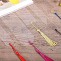 Costom Transparent Bookmark Plastic Blank with Tassel for Vinyl DIY Craft Acrylic Bookmarks