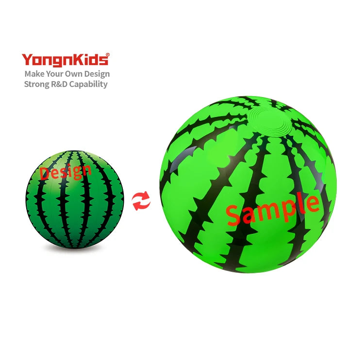 Factory Price Custom PVC Inflatable Beach Toys Ball Wholesale Custom Printed Jumbo PVC Rubber Watermelon Beach Ball