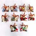 Cute Red Pompom Antler Hair Clips Children's Plastic Hairpins in Popular Sweet Style for Christmas