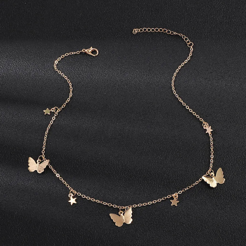 Fashion Cheap Alloy butterfly Charm Necklace