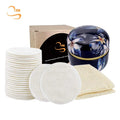 Eco-friendly 3.15" Round Soft Bamboo Terry Face Cleansing Makeup Pads Reusable Environmental Remover Pad