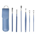 Professional Colorful Spring Portable Earpick Removal Spoon Kit Stainless Steel Cleaning Earwax Cleaner Tool Set 6-in-1 for Ear
