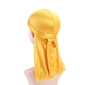 Hot Sale Silky Durag Long Tail Hat for Men's Unisex Solid Durag Hat for Cultural Attire