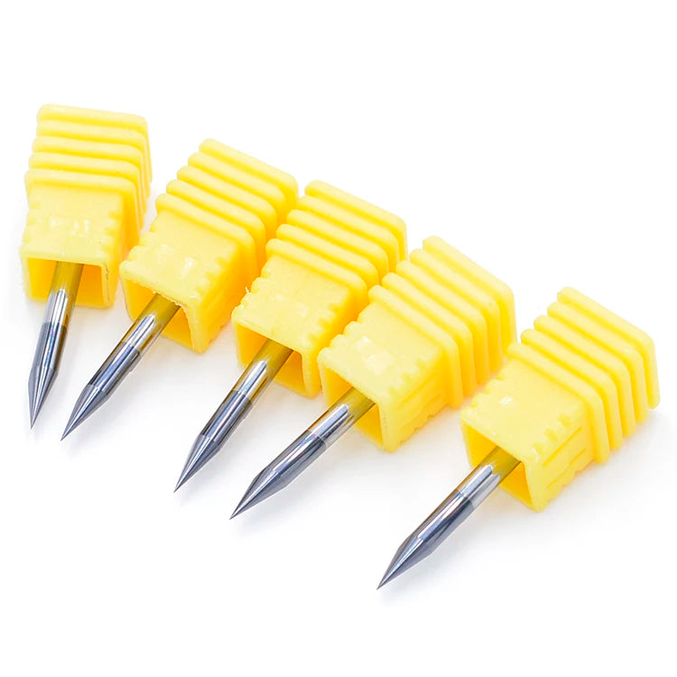 3.175mm Tungsten Cutter V Shape Carbide PCB Engraving Bits CNC Router Tool Coating Acrylic Carving a Series