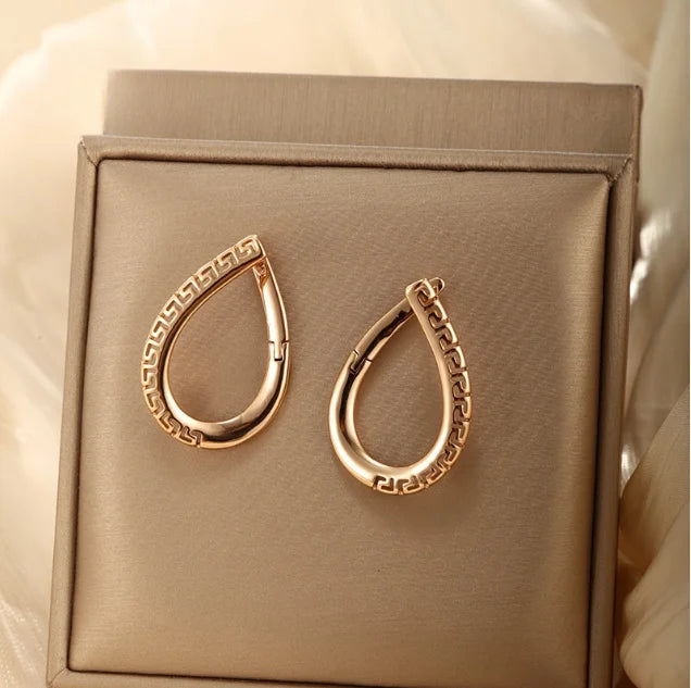 Fashion Vintage Cross Personality Earrings European and American Temperament Earrings