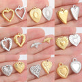 DAIHE Fashion Jewelry Pendants Charms 18k Gold-Plated Stainless Steel DIY Heart Pendant Accessories